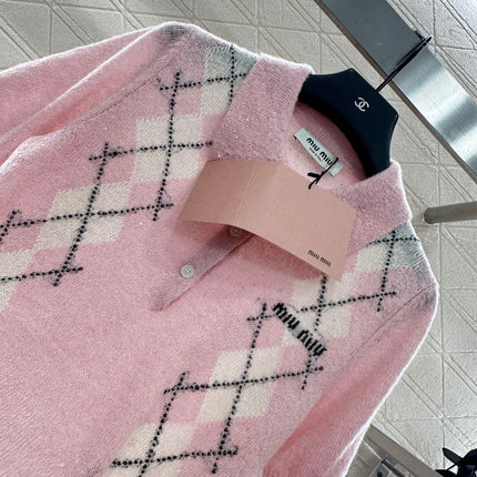 MIUMIU SHORT-SLEEVE KNIT TOP STYLE 24