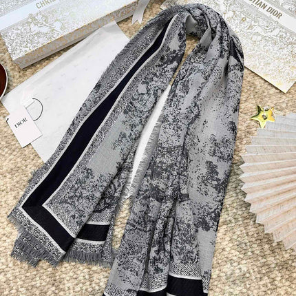 DIOR 26S SCARF 140 IN CASHMERE AND SILK 513541