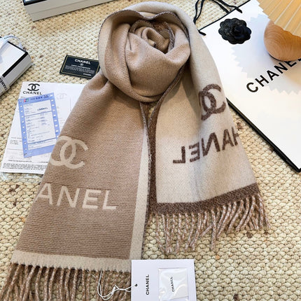 CHANEL 26S SCARF 185 IN WOOL 509284