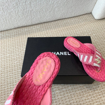Double C Hottest Knit Flip-Flops Bright Pink