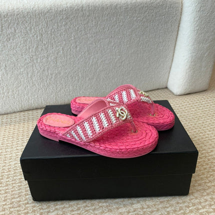 Double C Hottest Knit Flip-Flops Bright Pink