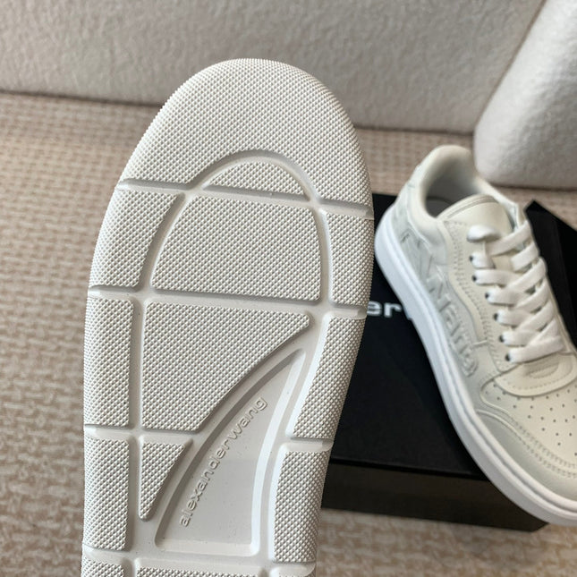 SNEAKER WITH LOGO IN BEIGE PUFF PEBBLE LEATHER
