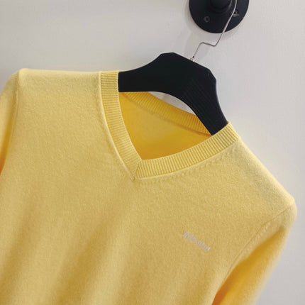 MIUMIU 26S V-NECK KNIT SWEATER 1569
