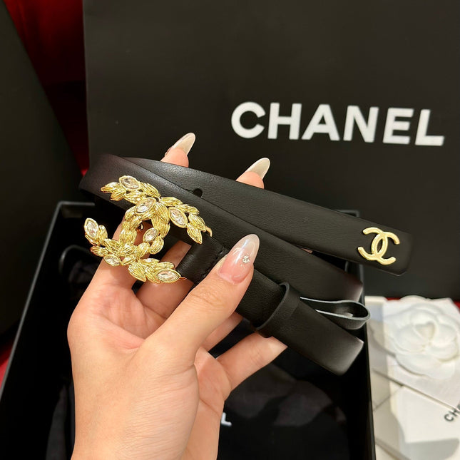 CHANEL 26S BELT 20 MM IN BLACK CALFSKIN 658409