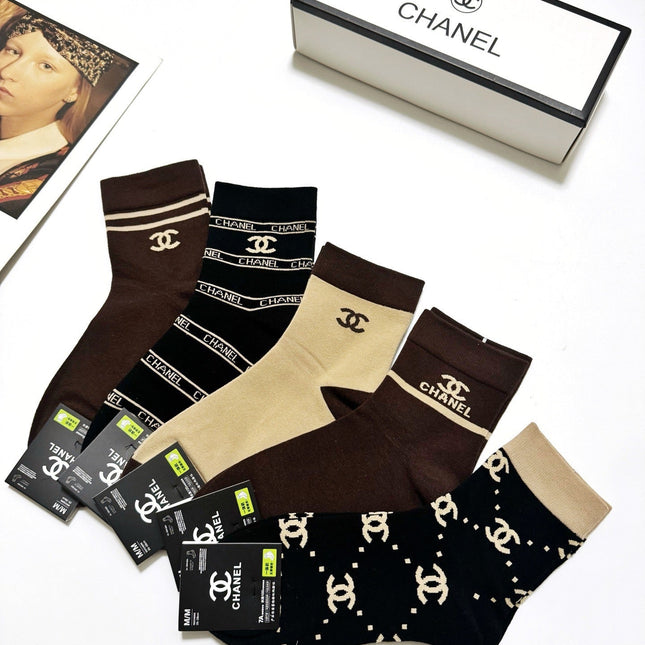 CHANEL 26S ANKLE SOCKS 405370 (1 BOX)