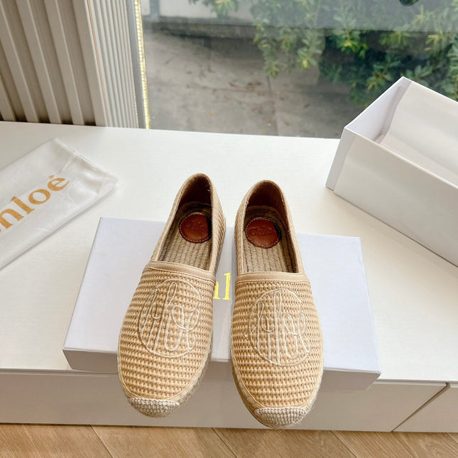 WOVEN LOAFER IN TAN BEIGE RAFFIA