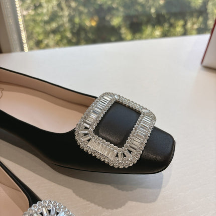 BELLE VIVIER BALLERINAS IN BLACK SMOOTH LAMBSKIN