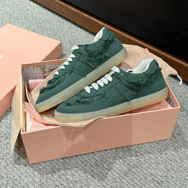 Dexun Sneaker Dark Green Canvas
