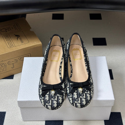 DIOR 26S MARY JANE HIGH HEELS 35MM IN BLACK DIOR OBLIQUE EMBROIDERED CANVAS WITH BOW