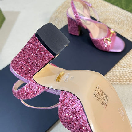GG Women Sandal High Heels Pink