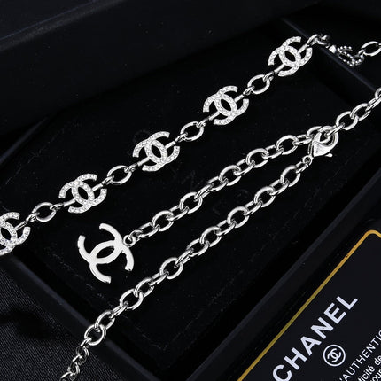 CHANEL 25S CHAIN BELT IN SILVER METALLIC 614472