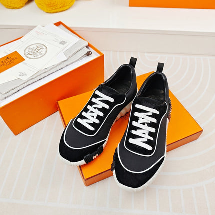 BOUNCING SNEAKERS BLACK CALFSKIN STYLIZED