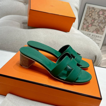 0ASIS SANDAL DARK GREEN CALFSKIN CLASSIC