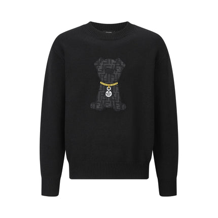 FENDI 26S LONG-SLEEVE CREWNECK KNIT SWEATER 602