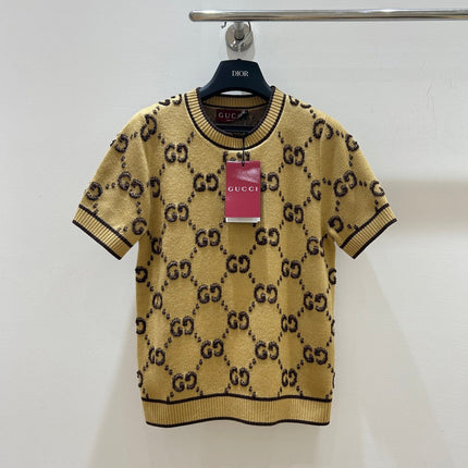GUCCI 26S SHORT-SLEEVE KNIT TOP 549
