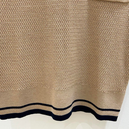 MIUMIU 26S SLEEVELESS KNIT POLO TOP 1415