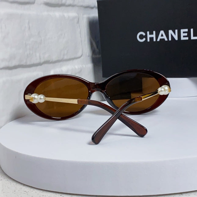 CHANEL 26S OVAL FRAME IN BROWN ACETATE 413423