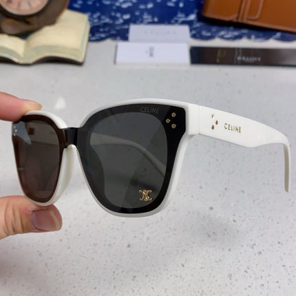 SQUARE SUNGLASS 575842 IN WHITE ACETATE