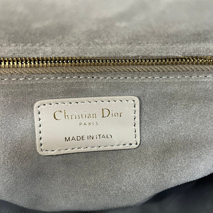 DIOR 26S MEDIUM LADY BAG 24 IN LIGHT BROWN CALFSKIN GOLD HARDWARE