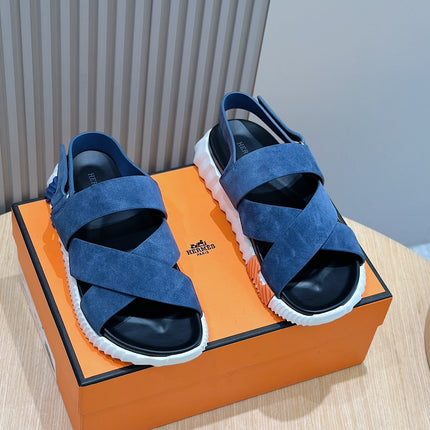HM ELECTRIC SANDAL AEGEAN SUEDE AND CALFSKIN