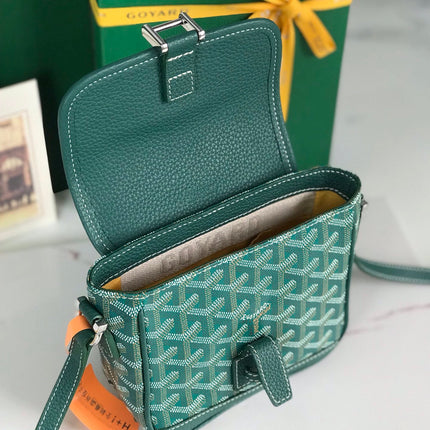 GRAND BLEU 16 IN GREEN GOYARDINE CANVAS AND LAMBSKIN