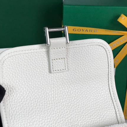 GRAND BLEU 16 IN WHITE GOYARDINE CANVAS AND LAMBSKIN