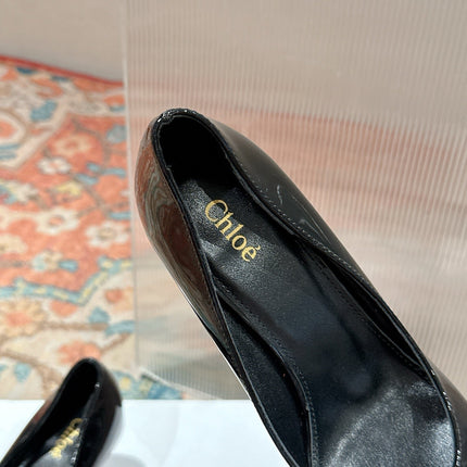 CHLOE 26S HIGH HEELS IN BLACK PATENT CALFSKIN