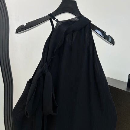VALENTINO 26S SLEEVELESS TIE-NECK BLOUSE 459