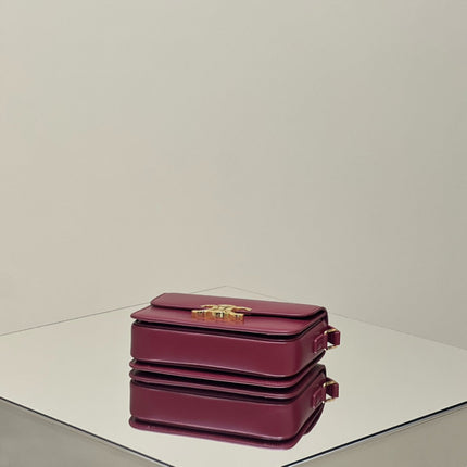 MINI CLAUDE 22 SHINY CALFSKIN FANSY PURPLE