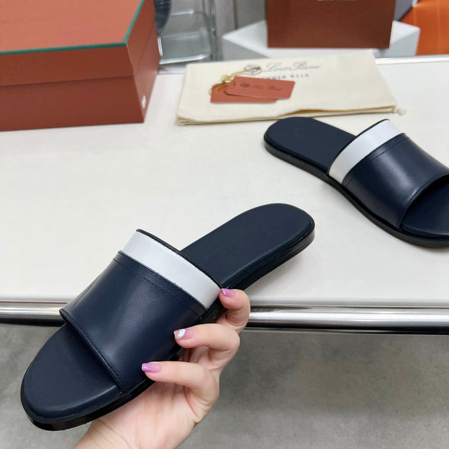 LP SLIPPER PATHON DENIM COLOR CALFSKIN