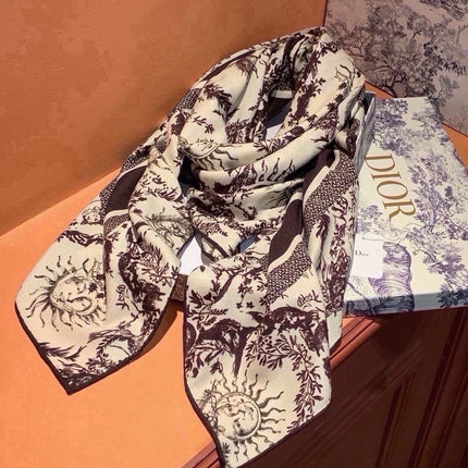 DIOR 26S SCARF 135 IN CASHMERE AND SILK 433863