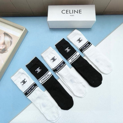CELINE 26S CREW SOCKS 413909 (1 BOX)