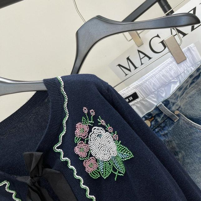 VALENTINO FLORAL LACE CARDIGAN 273154