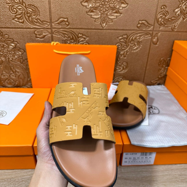 HM IZMIR SLIPPER SAFFRON CALFSKIN
