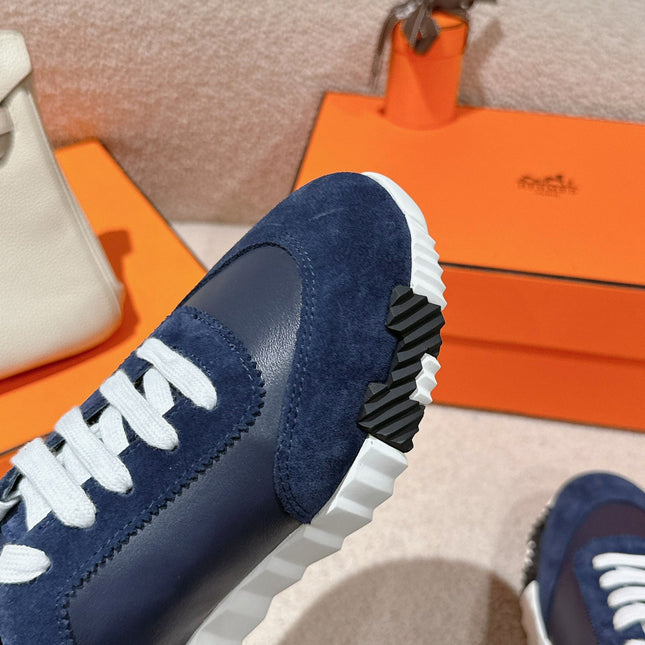 MAINLAND SNEAKER IN NAVY BLUE SUEDE AND CALFSKIN 959296