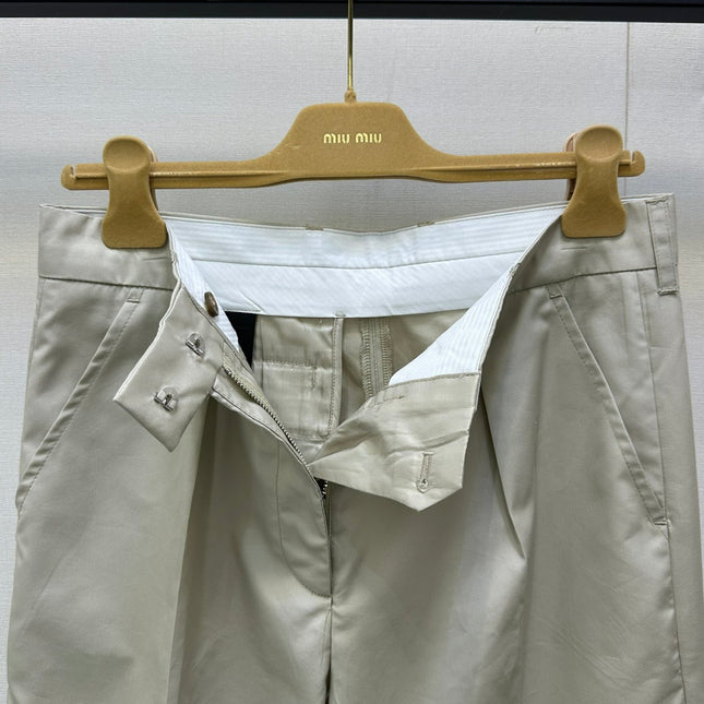 MIUMIU HIGH-WAISTED WIDE-LEG PANTS STYLE 52