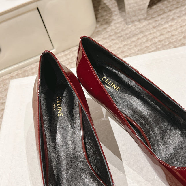 HIGH PUMP 5 CM IN RUBY RED PATENT CALFSKIN