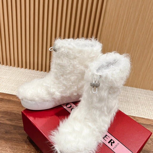 VIV' RANGERS SHEARLING ANKLE BOOT IN WHITE SHEEPSKIN