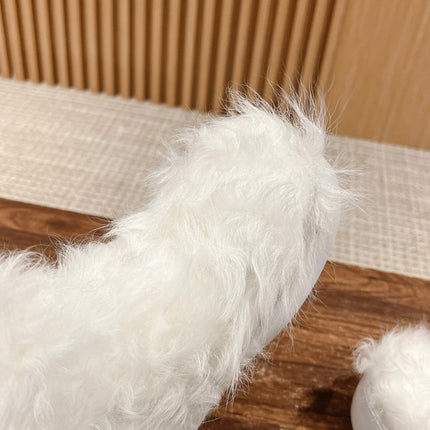 VIV' RANGERS SHEARLING ANKLE BOOT IN WHITE SHEEPSKIN