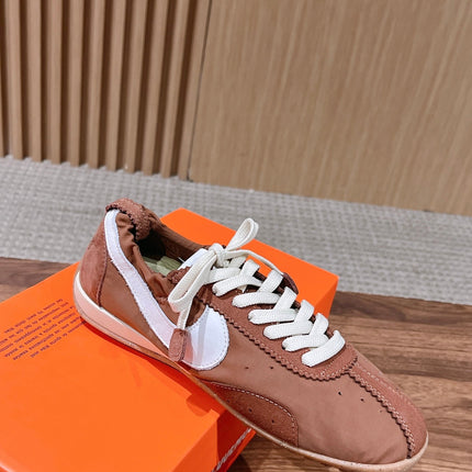 JACQUEMUS 26S SNEAKERS IN BROWN SUEDE & FABRIC