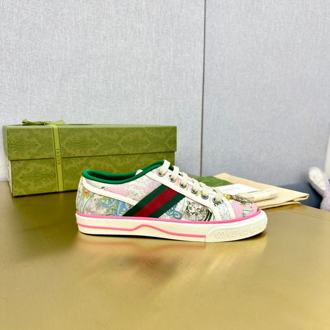 GG TENNIS 1977 TRAINER CANVAS WITH TIGER MOTIF