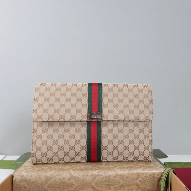 GUCCI 26S SHOULDER BAG 34 IN BEIGE CANVAS