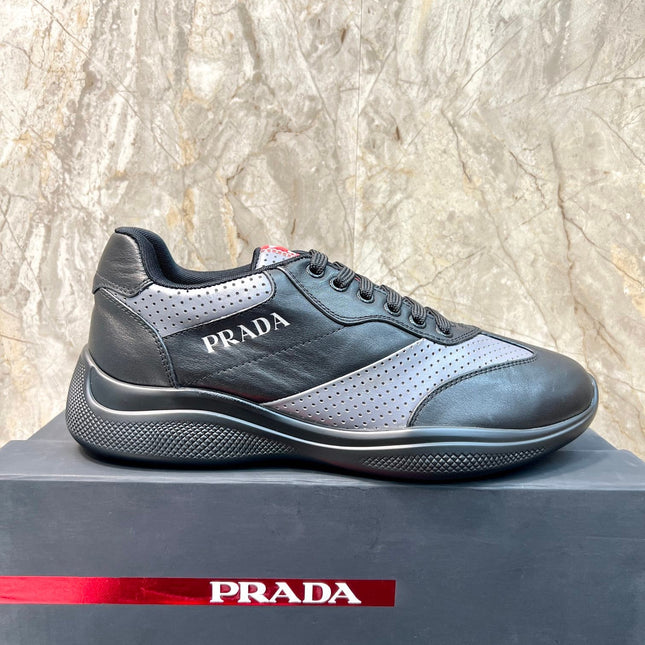 PRA AMERICA'S CUP SOFT RUBBER AND BIKE FABRIC SNEAKERS BLACK