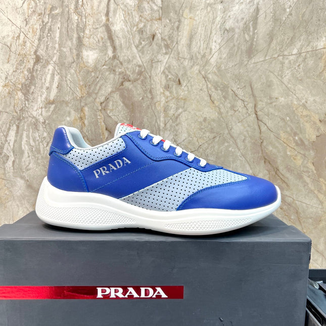 PRA AMERICA'S CUP SOFT RUBBER AND BIKE FABRIC SNEAKERS SAPPHIRE BLUE