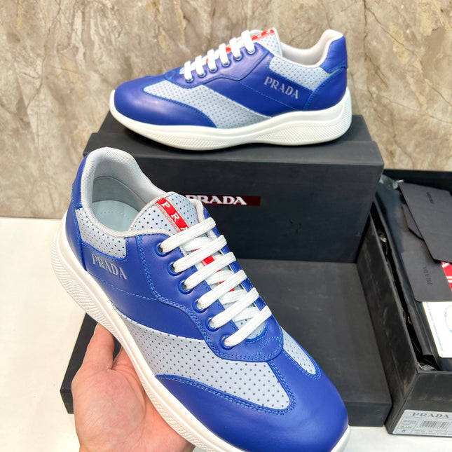 PRA AMERICA'S CUP SOFT RUBBER AND BIKE FABRIC SNEAKERS SAPPHIRE BLUE