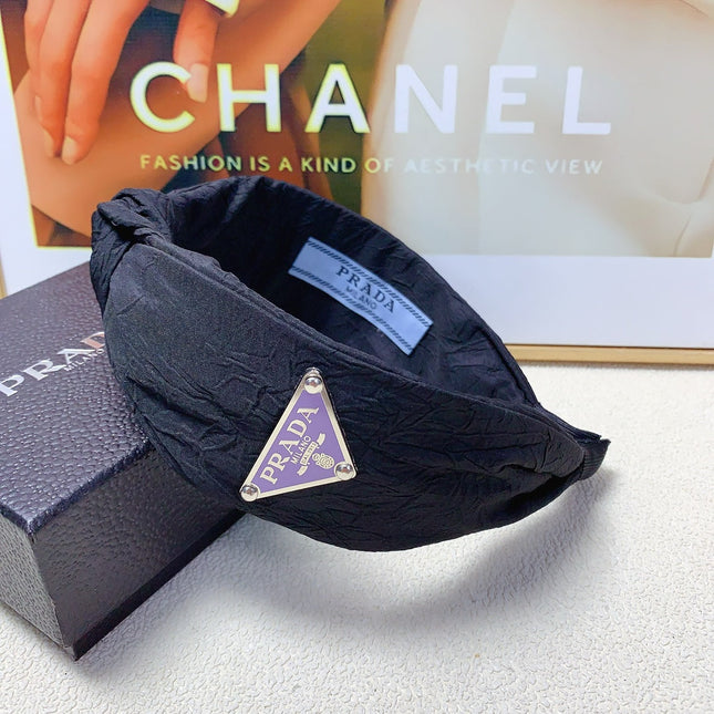 HEADBAND IN BLACK WRINKLED FABRIC 258838