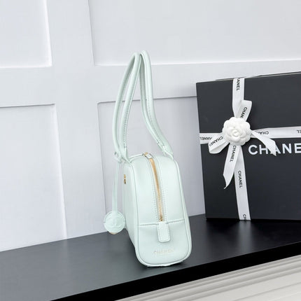 CHANEL 26S BOWLING BAG 29 IN MINT GREEN CALFSKIN