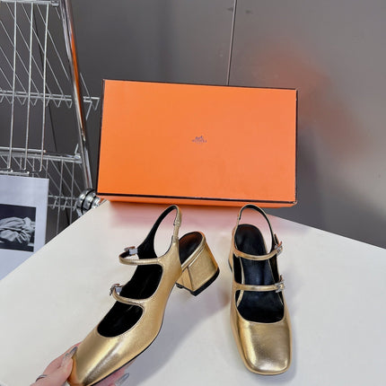 JACKIE 50 PUMP METALLIC GOLD LAMBSKIN