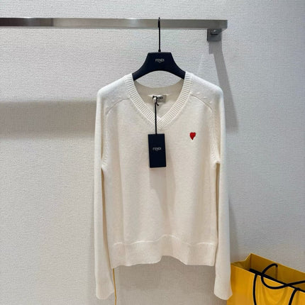 FENDI 26S V-NECK KNIT SWEATER 520