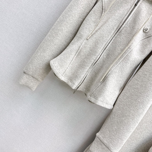 ALO 26S ZIP-UP HOODIE AND FLARED PANTS SET 378